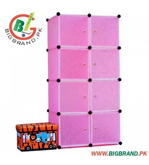 8 Cubes Plastic Shelf Storage Clothing Wardrobe
